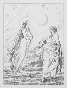 Boska komedia Dantego, Paradiso (Niebo), plansza I (litografia) autorstwa Bernhard Schuler