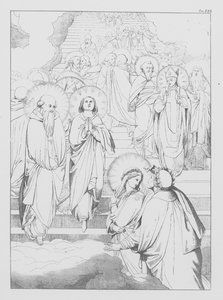 Boska komedia Dantego, Paradiso (Niebo), plansza XXII (litografia) autorstwa Bernhard Schuler