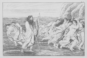 Boska komedia Dantego, Purgatorio (Czyściec), plansza V (litografia) autorstwa Bernhard Schuler