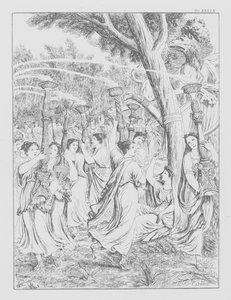 Boska komedia Dantego, Purgatorio (Czyściec), plansza XXXIX (litografia) autorstwa Bernhard Schuler