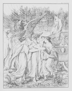 Boska komedia Dantego, Purgatorio (Czyściec), plansza XXXVIII (litografia) autorstwa Bernhard Schuler
