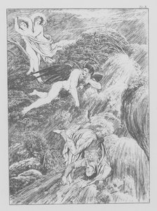 Boska komedia Dantego, Purgatorio (Czyściec), plansza X (litografia) autorstwa Bernhard Schuler