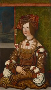 Portret Bianki Marii Sforzy 1472-1510, ca. 1505-1510. autorstwa Bernhard, Strigel