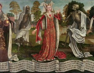 Danse Macabre: Cesarzowa (szczegóły) (patrz 197686, 197687) autorstwa Bernt Notke