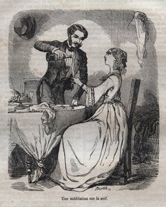 Medytacja nad pragnieniem - grawer w „La Physiologie du gout” Jean Anthelme Brillat Savarin (Brillat-Savarin