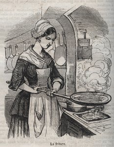 Smażenie - grawer w „La Physiologie du gout” Jean Anthelme Brillat Savarin (Brillat-Savarin