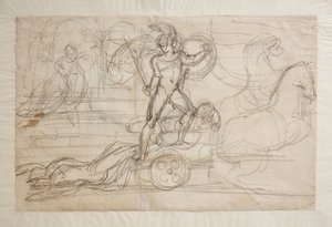 Achilles śledzi ciało Hektora za jego rydwanem. Paolo i Francesca(), autorstwa Bertel Thorvaldsen