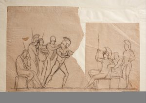 Walka Agamemnona z Achillesem autorstwa Bertel Thorvaldsen
