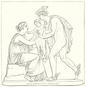 Merkury przedstawia Ino . małego Bachusa autorstwa Bertel after Thorvaldsen