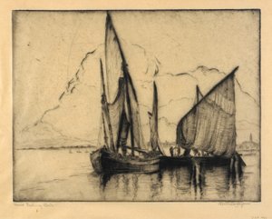 Łodzie wędkarskie Venice autorstwa Bertha E. Jaques