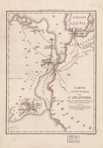 Przypuszczalna mapa Atlantydy - za pułkownikiem Bory de St. Vincent... LOC 2006627670 autorstwa Berthe
