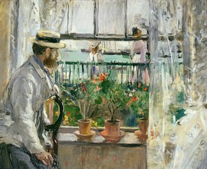 Eugène Manet na wyspie Wight, 1875 autorstwa Berthe Morisot