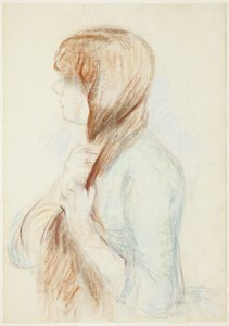 Dziewczyna splatająca włosy (La Natte) autorstwa Berthe Morisot
