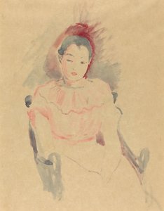 Dziewczyna siedząca autorstwa Berthe Morisot