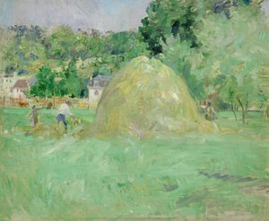 Stogi siana w Bougival, 1883 autorstwa Berthe Morisot