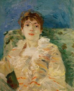 Młoda kobieta na kanapie autorstwa Berthe Morisot