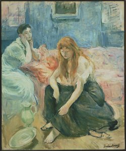 Młode kobiety przy toalecie (tytuł nadany przez artystkę) autorstwa Berthe Morisot