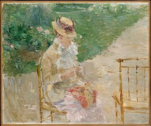 Młoda kobieta dziania. ok.1883 autorstwa Berthe Morisot