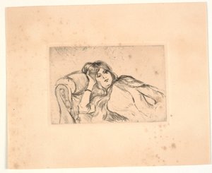 Kobieta leżąca na kanapie (Jeanne-Marie) autorstwa Berthe Morisot