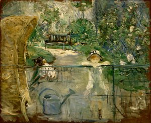 Dziewczynki w ogrodzie czyli Koszyk Krzesełkowy, 1885 autorstwa Berthe Morisot