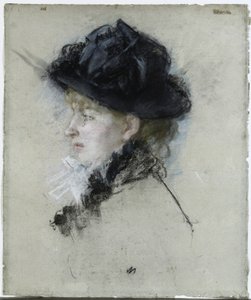 Mlle. Louise Riesener, 1888. autorstwa Berthe Morisot