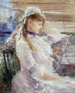 Profil siedzącej młodej kobiety autorstwa Berthe Morisot