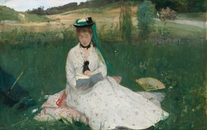 Czytanie, 1873 autorstwa Berthe Morisot