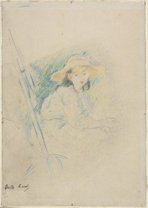 Siedząca dziewczyna (Julie Manet) autorstwa Berthe Morisot