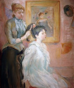 Fryzura (olej na płótnie) autorstwa Berthe Morisot