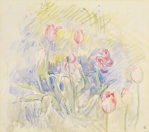 Tulipany, 1890 autorstwa Berthe Morisot