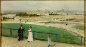 Widok na Paryż z wysokości Trocadero. Obraz Berthe Morisot (1841-1895)