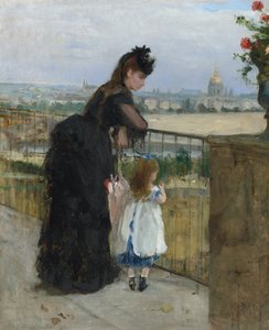 Kobieta i dziecko na balkonie autorstwa Berthe Morisot