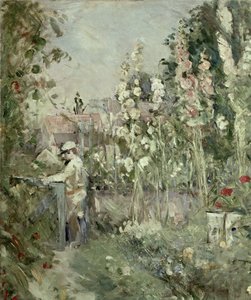 Młody chłopak w malwach autorstwa Berthe Morisot