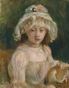 Młoda dziewczyna w kapeluszu autorstwa Berthe Morisot