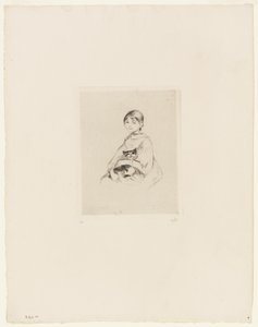 Młoda dziewczyna z kotem autorstwa Berthe Morisot