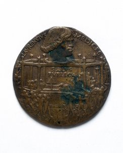 Medal przedstawiający spisek Pazzi. Lorenzo de 