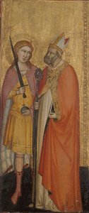 St. Johannes der Täufer und die Heiligen Julianus, Zenobius und Michael autorstwa Bicci di Lorenzo