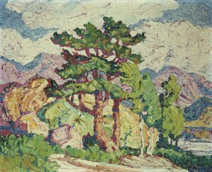 Aspens and Pines, Estes Park, Kolorado autorstwa Birger Sandzen