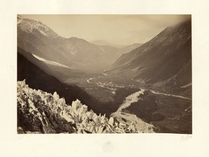 Dolina Chamonix, widok na Chapeau autorstwa Bisson Frères