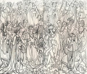 Małżeństwo króla Francji Ludwika XII i Marii Tudor, XVI w., 1849 r.