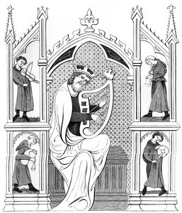 Koncert muzyczny, XIII wiek 1849. autorstwa Bisson and Cottard