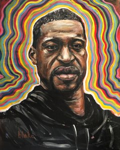 George Floyd, ok. 2020 (akryl na płótnie) autorstwa Blake Munch