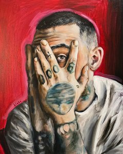 Mac Miller, ok. 2020 (akryl na płótnie)