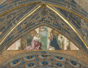 Apsyda, Superarcha, Boccaccio Boccaccino, Zwiastowanie 1506-07 autorstwa Boccaccio Boccaccino