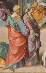 Nawa Centralna, Drugie Przęsło Północne, Narodziny Dziewicy, Boccaccio Boccaccino 1514-15, Detal autorstwa Boccaccio Boccaccino