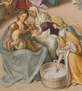 Nawa Centralna, Drugie Przęsło Północne, Narodziny Dziewicy, Boccaccio Boccaccino 1514-15, Detal