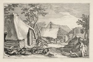 Krajobraz z zagrodami, 1613-1614. autorstwa Boetius Adams Bolswert