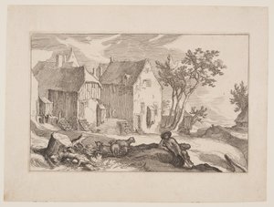 Plate 10, z Landscapes with Farmhouses (Krajobrazy z zagrodami)