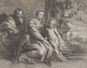 Święta Rodzina z papugą, ca. 1625-59.