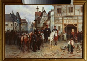 Generał Gebhard Leberecht von Blucher (1742-1819) z Kozakami w Budziszynie (Niemcy)